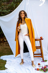 Mitaliwadhwa Mustard & Black Overcoat