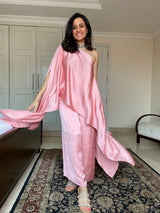 Mitaliwadhwa Off Shoulder Set- Onion Pink