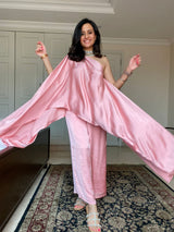 Mitaliwadhwa Off Shoulder Set- Onion Pink