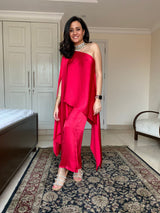 Mitaliwadhwa Off Shoulder Set Pataka Pink