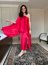 Mitaliwadhwa Off Shoulder Set Pataka Pink