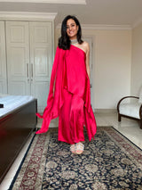 Mitaliwadhwa Off Shoulder Set Pataka Pink