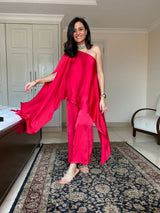 Mitaliwadhwa Off Shoulder Set Pataka Pink