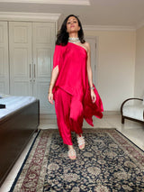 Mitaliwadhwa Off Shoulder Set Pataka Pink