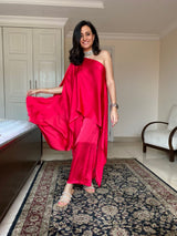 Mitaliwadhwa Off Shoulder Set Pataka Pink