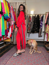 Mitaliwadhwa Orange Red Sweatshirt Set