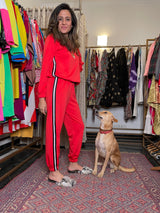 Mitaliwadhwa Orange Red Sweatshirt Set