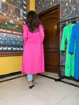 Mitaliwadhwa Pink Candy Overcoat