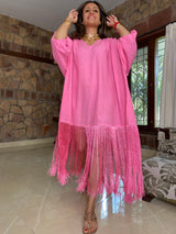Mitaliwadhwa Pink dress with fringe