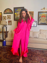Mitaliwadhwa Pink Frill Kaftan