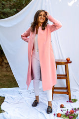 Mitaliwadhwa Pink & Grey Overcoat