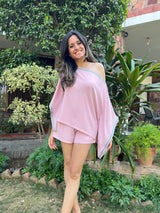 Mitaliwadhwa Pink Kaftan & Shorts Set