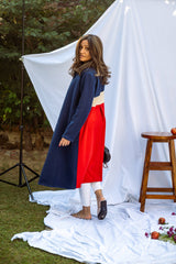 Mitaliwadhwa Red and blue overcoat