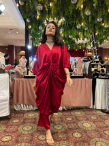 Mitaliwadhwa Red Luxe Knot Set