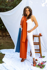 Mitaliwadhwa Rust & Blue Overcoat