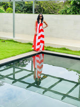 Mitaliwadhwa Stripe Halter Dress