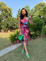 Mitaliwadhwa Super Colored Front tie-up Dress