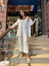 Mitaliwadhwa White 3pc Fleece Set