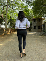 Mitaliwadhwa White Biker Jacket