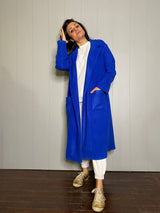 Mitaliwadhwa XS / BLUE Blue and Pink fleece overcoat