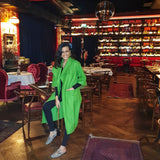 Mitaliwadhwa XS / GREEN Bright Green Overcoat