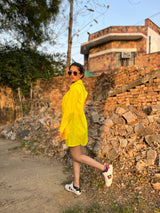 Mitaliwadhwa Yellow Candy Shorts Set