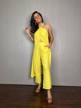 Mitaliwadhwa Yellow Cotton Halter Set