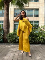 Mitaliwadhwa Yellow off shoulder set