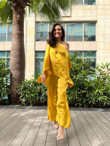 Mitaliwadhwa Yellow off shoulder set