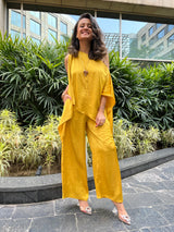 Mitaliwadhwa Yellow off shoulder set