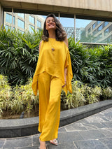 Mitaliwadhwa Yellow off shoulder set