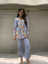 Mitaliwadhwa 3D Floral Shirt with pant set