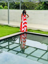 Mitaliwadhwa Alice Kaushik in Stripe Halter Dress