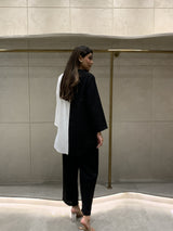 Mitaliwadhwa Black and White Linen Set