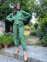 Mitaliwadhwa Bottle Green cargo Pants