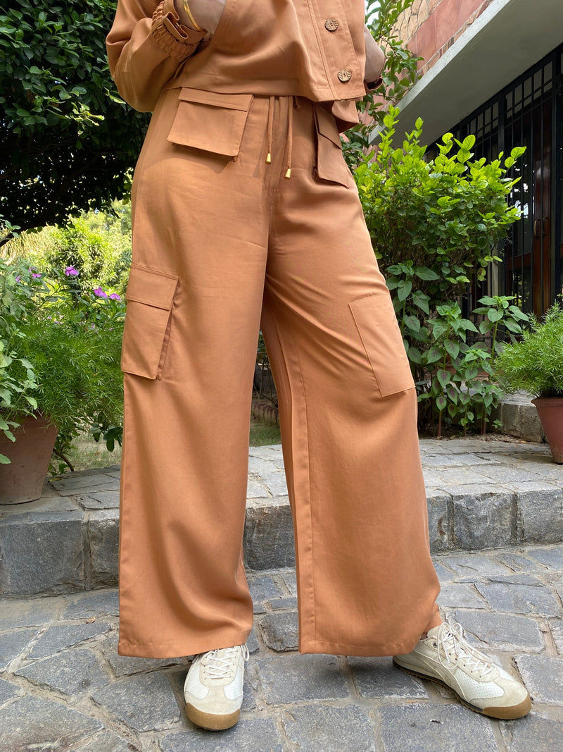Mitaliwadhwa Camel Cargo Jacket