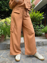 Mitaliwadhwa Camel Cargo Pants