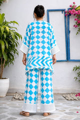 Mitaliwadhwa coordinate sets Blue box tunic set