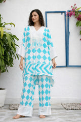 Mitaliwadhwa coordinate sets Blue box tunic set