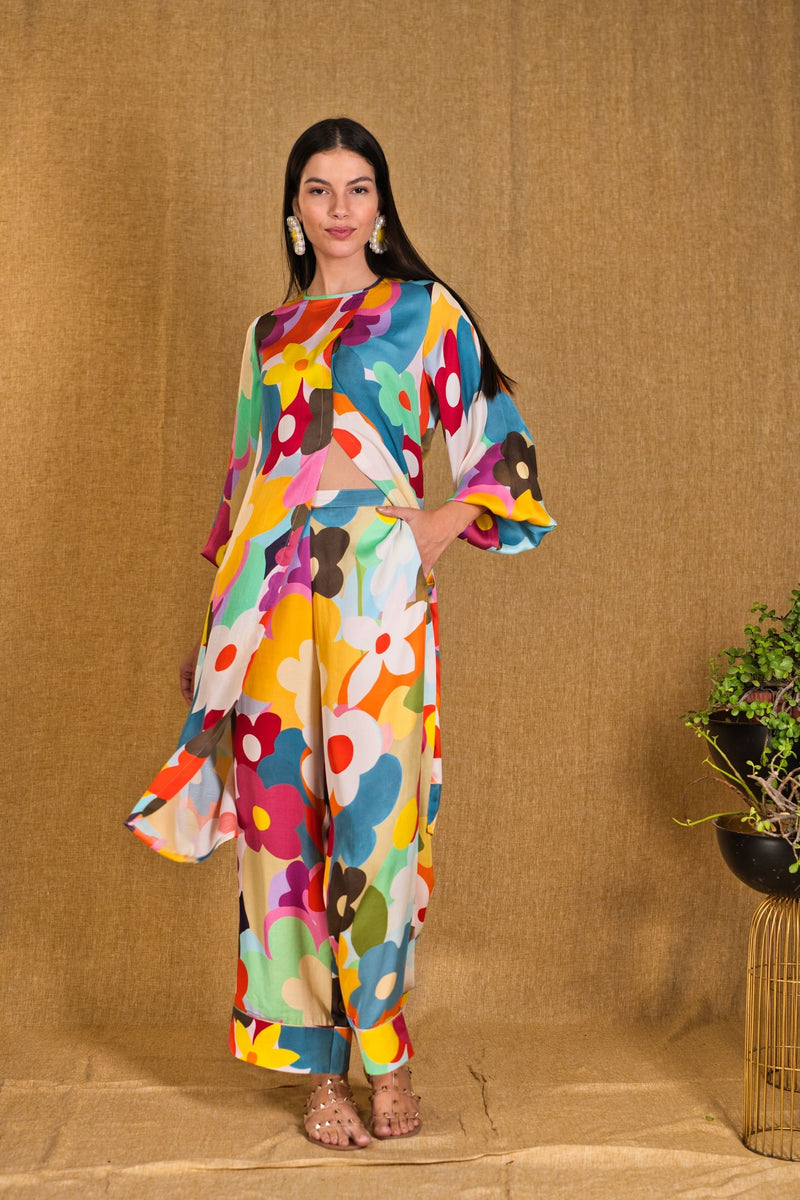 Mitaliwadhwa Custom print flower overlap set