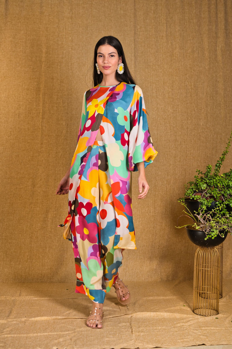 Mitaliwadhwa Custom print flower overlap set