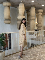 Mitaliwadhwa Dress Beige cotton schiffli dress 2.0