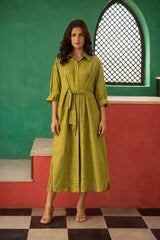 Mitaliwadhwa Green knot top with pants