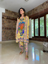 Mitaliwadhwa Kurta Pajama Set Jasnoor Anand in Exclusive Print Yellow Kurta Pajama Set