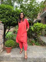 Mitaliwadhwa Peach Cotton KP set