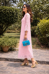 Mitaliwadhwa Pink scallop dress