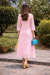 Mitaliwadhwa Pink scallop dress