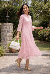 Mitaliwadhwa Pink scallop dress
