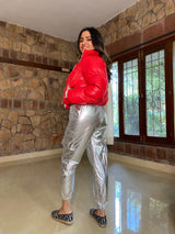 Mitaliwadhwa Red bomber jacket