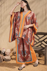 Mitaliwadhwa Tiger print one kaftan set